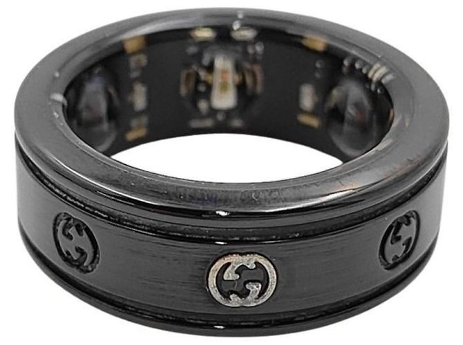 Anel Interlocking G Band GUCCI OURA Preto