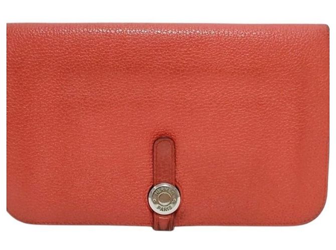 Hermès Hermes Dogon GM Long Wallet Orange