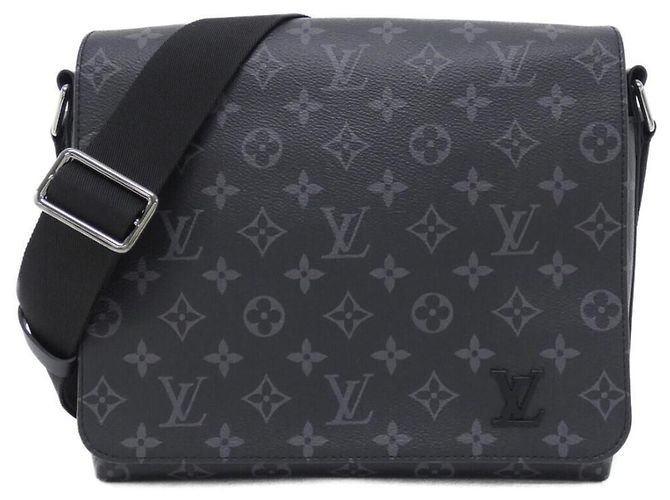 Borsa a tracolla Louis Vuitton Monogram Eclipse District PM Nero