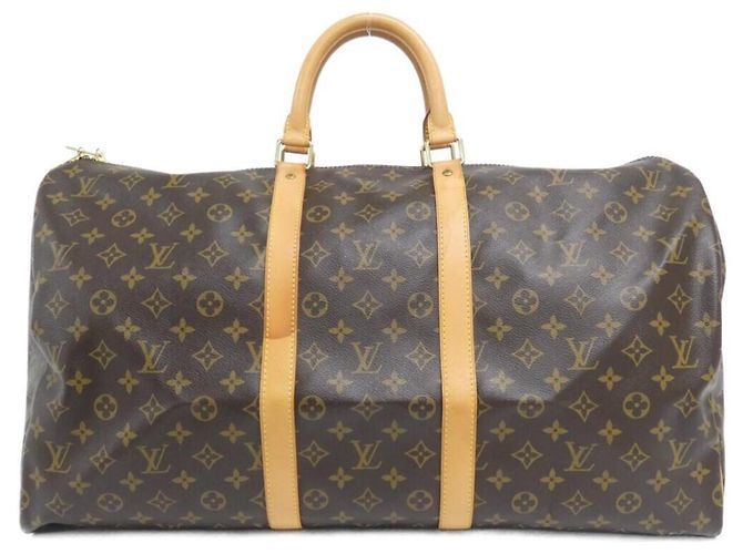 Bolsa Boston Louis Vuitton Monogram Keepall 55cm Marrom