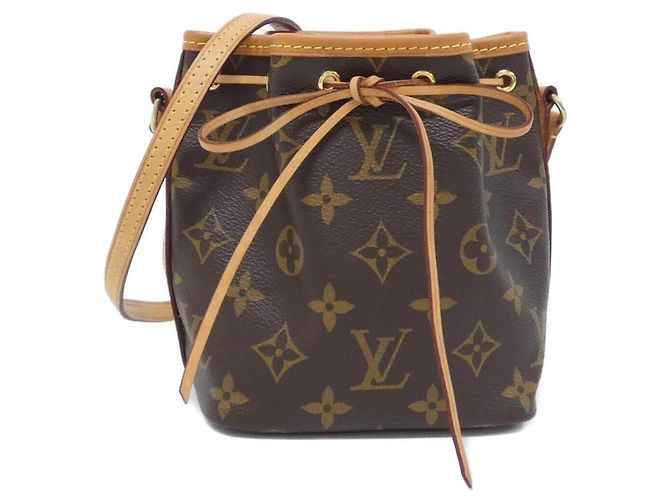 Noe Bolsa de Ombro Louis Vuitton Monogram Nano Noé Marrom