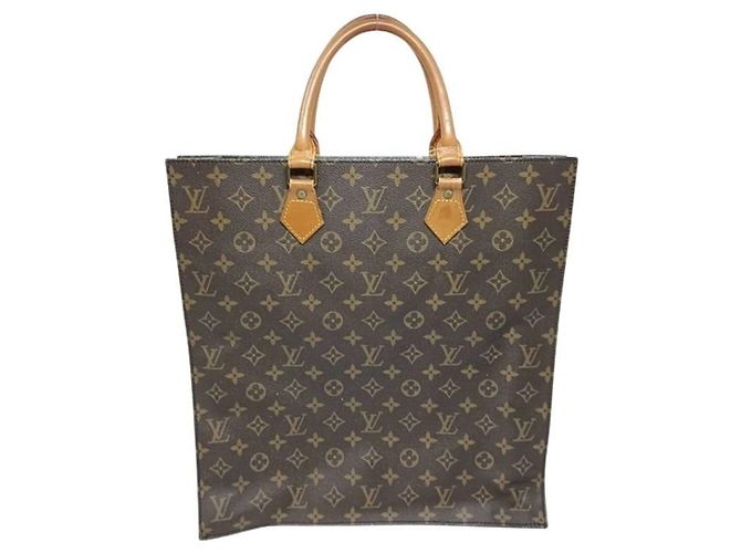 Sac à main Louis Vuitton Sac Plat Marron Noir Bleu Monogramme
