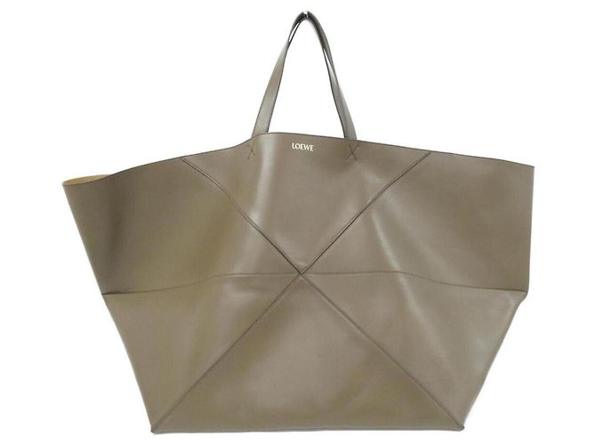 Loewe Puzzle Fold Tote XXL Marrom