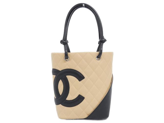 Borsa Chanel Cambon Line 25166 Nero Beige