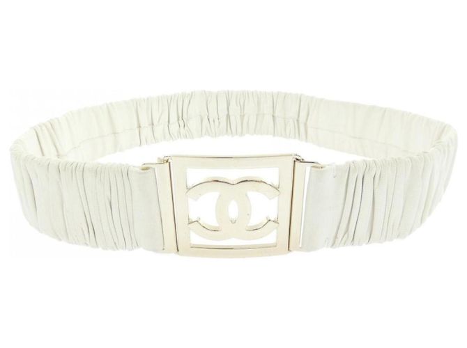 Chanel Standard White Gürtel Weiß