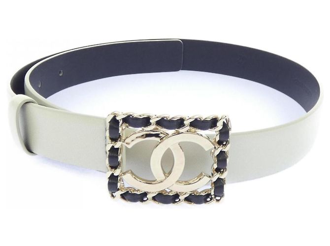 Chanel Standard White Gürtel Weiß