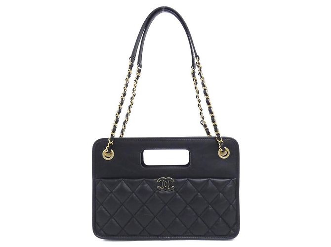 Timeless Borsa a tracolla Chanel AS4037 in pelle nera Nero