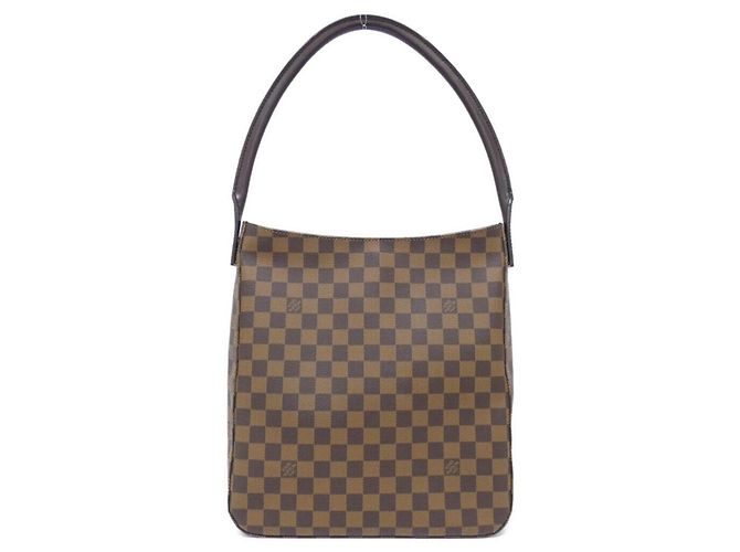 Bolsa de Ombro Louis Vuitton Damier Looping GM Marrom