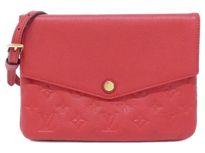 Borsa a tracolla Louis Vuitton Monogram Empreinte Twice Rosso Fuschia