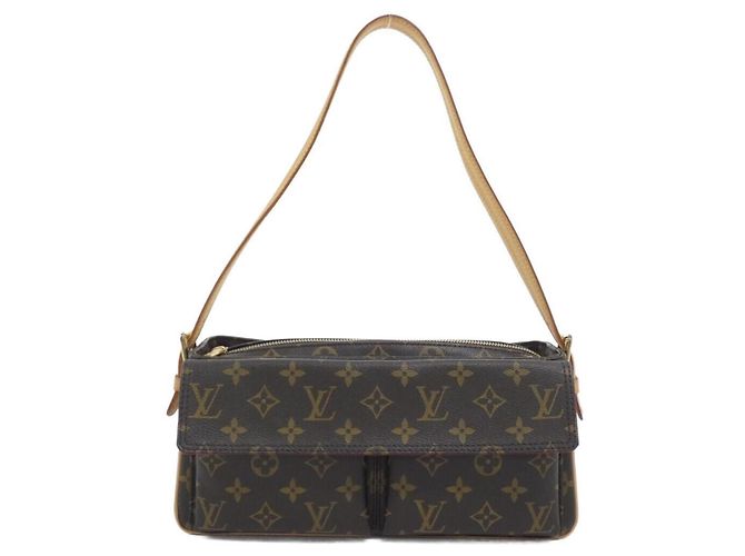 Borsa a tracolla Louis Vuitton Monogram Viva Cite MM Marrone