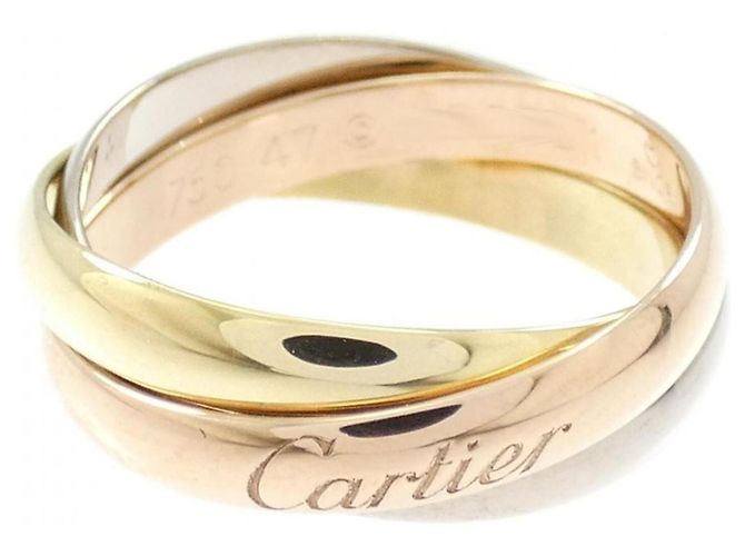 Anello Cartier Trinity in oro rosa bianco e giallo 18K