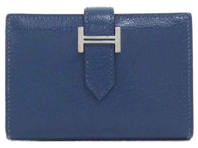 Hermès Hermes Bearn Deep Blue Card Case Dark blue