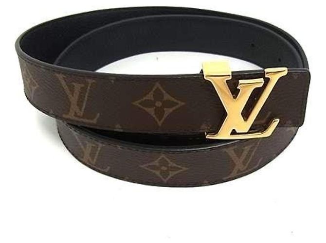 Cinto Reversível para Mulher Louis Vuitton Marrom Preto