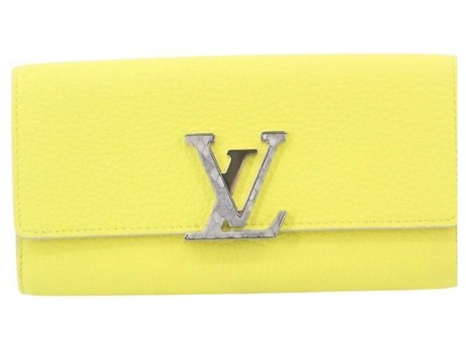 Louis Vuitton Portefeuille Capucines Long Wallet Yellow