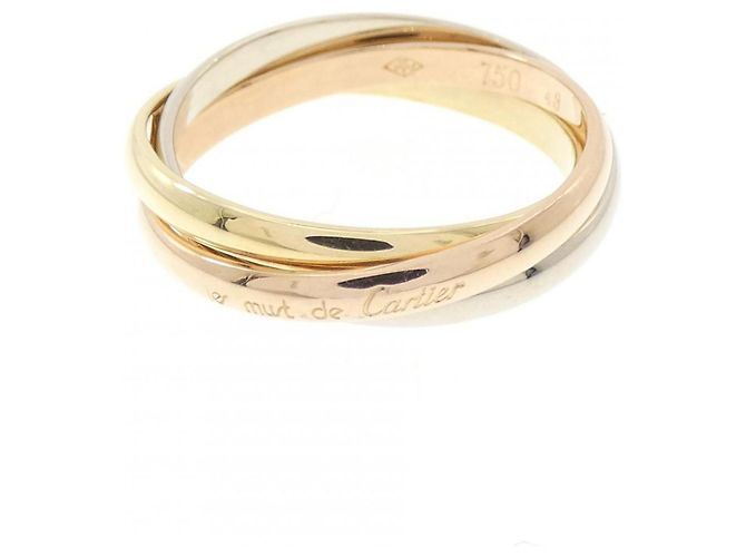 Anello Cartier Trinity in oro bianco, giallo e rosa D'oro