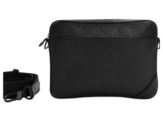 Borsa a tracolla Louis Vuitton Monogram Shadow Duo Nero Monogramma