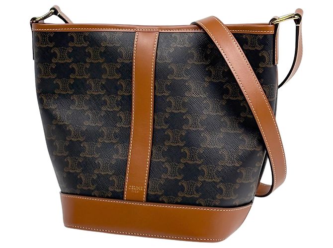 Céline Bolsa de Ombro Small Bucket Celine Marrom