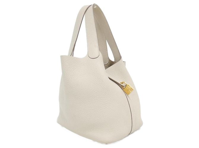 Hermès Sac à main Hermes Picotin Lock MM Blanc