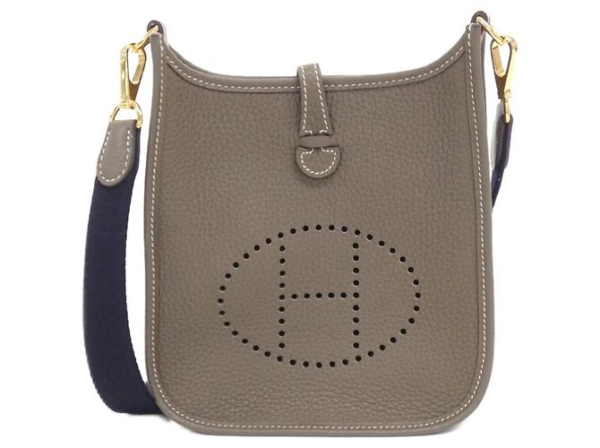 Hermès Bolso de Hombro Hermes Evelyne Amazon Azul Gris pardo