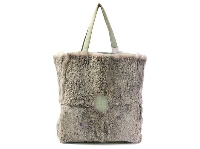 Bolsa Tote Chanel Bege e Cinza Marrom
