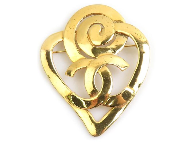 Chanel Brosche aus goldfarbenem Metall Golden