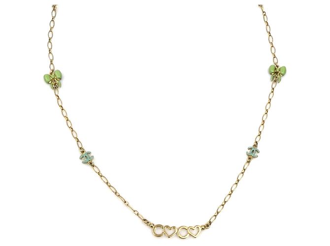 Collar Chanel Coco Mark Multicolor Dorado