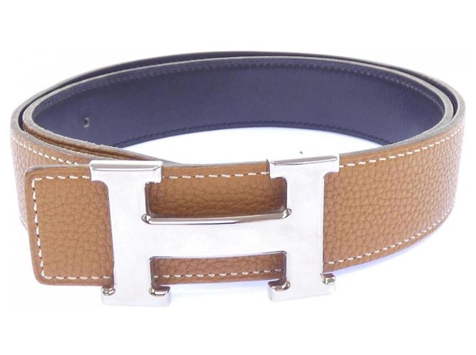 Hermès Ceinture réversible Hermes H 32mm Marron Noir