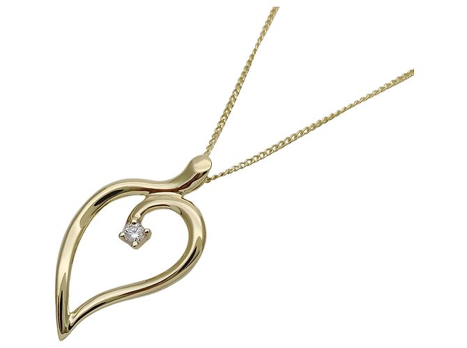 Collar Corazón Hoja en Oro Amarillo Tiffany & Co. Dorado