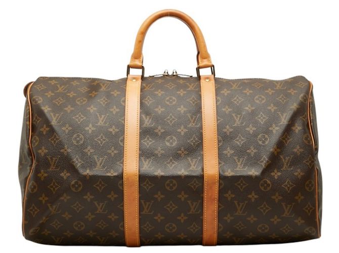 Bolsa Boston Louis Vuitton Monogram Keepall 50 Marrom