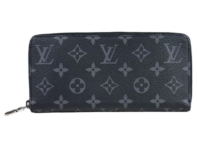Louis Vuitton Zippy Wallet Horizontal Monogram Eclipse Marrone Nero Multicolore Monogramma