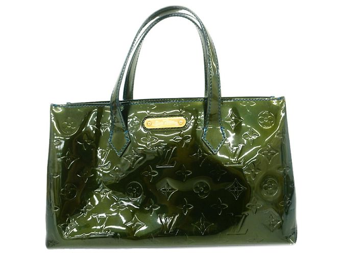 Borsa Louis Vuitton Vernis Wilshire PM Blu