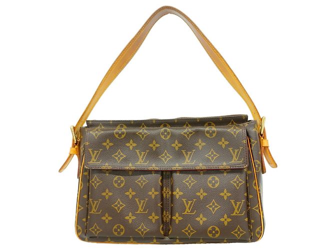 Borsa a tracolla Louis Vuitton Monogram Vivacite GM Marrone