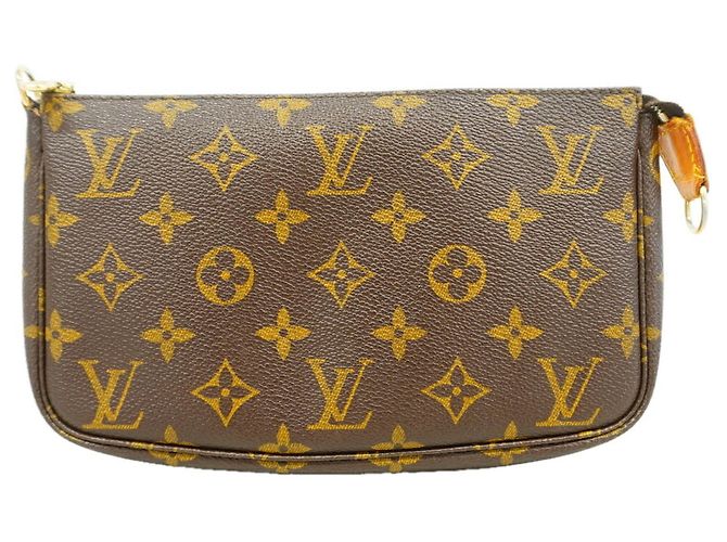 Louis Vuitton Monogram Pochette Accessoires Pouch Marrone