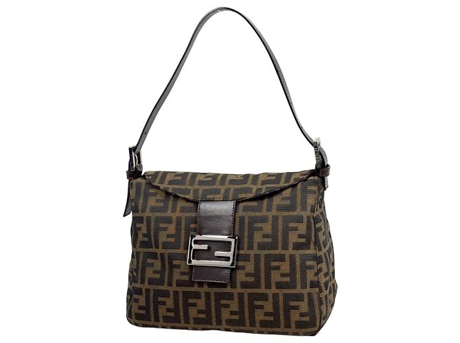 Borsa a tracolla Fendi Zucca Pattern Brown Marrone