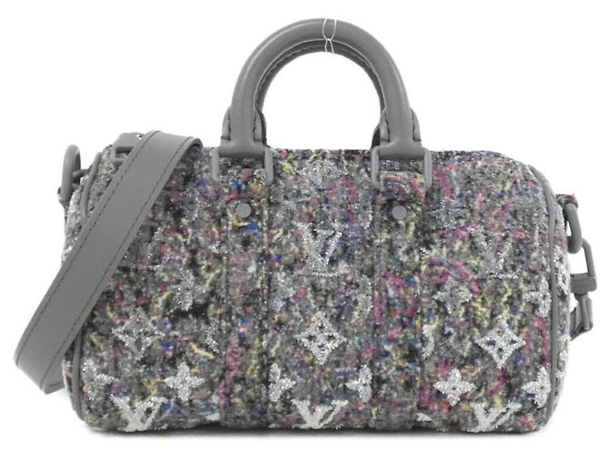 Bolsa Boston Louis Vuitton LV Felt Keepall XS M80821 Cinza