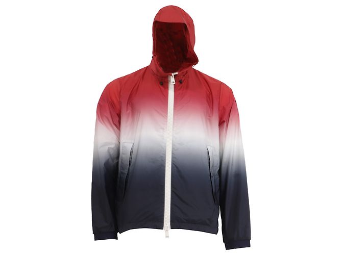 Moncler Tie-Dyed Hooded Windbreaker in Multicolor Polyamide
