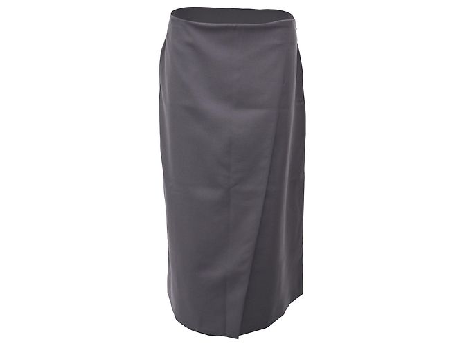 Falda midi recta Joseph en lana gris