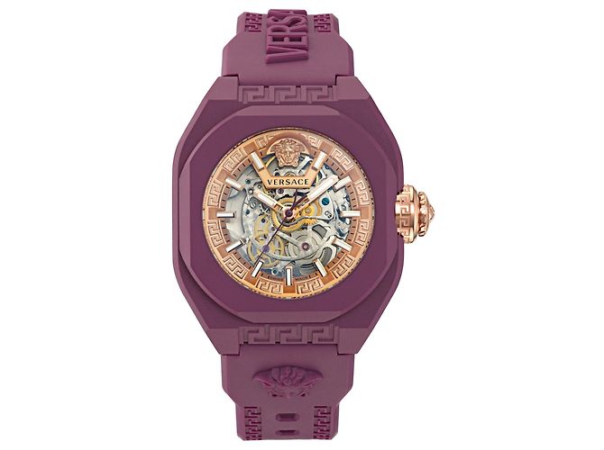 Versace Orologio Automatico Skeleton V-Legend Rosso