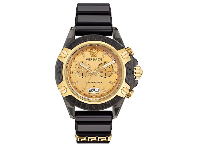 Versace Icon Active Diamond Watch Black