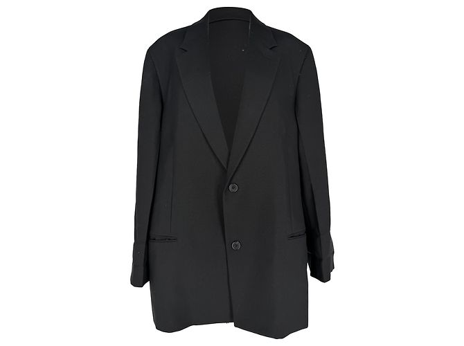 The Row Blazer aus schwarzer Wolle
