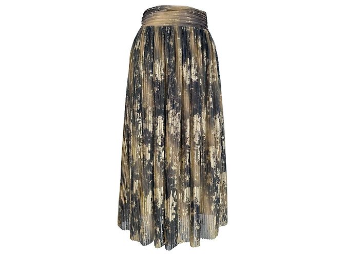 Gonna Maxi Plissettata Ba&sh in Poliestere Multicolor Multicolore