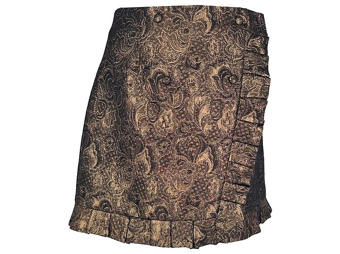 Sandro Graphic Print Mini Skirt in Multicolor Acrylic Multiple colors