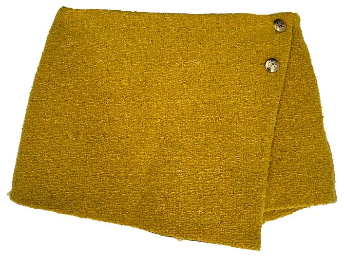 Ba&Sh Java Mini Skort in Yellow Wool