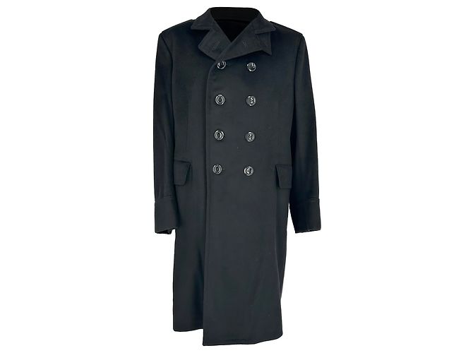 Tom Ford Double-Breasted Coat in Black Cashmere