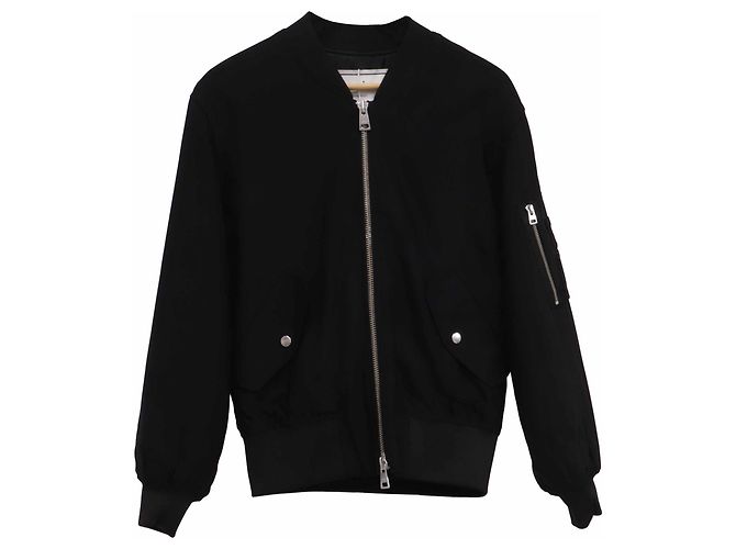 AMI Bomber Jacket in Black Viscose
