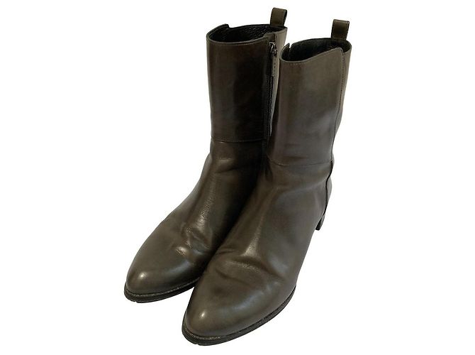 Autre Marque Botas curtas de couro REGAL Preto