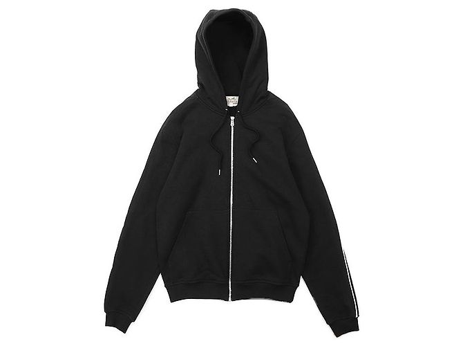 Hermès Run H Hoodie aus Baumwolle Schwarz