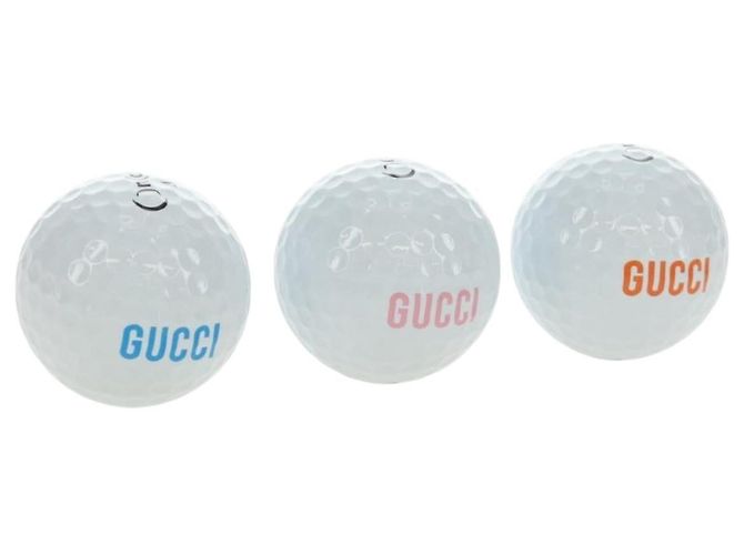 GUCCI Golf Ball Set Rubber White