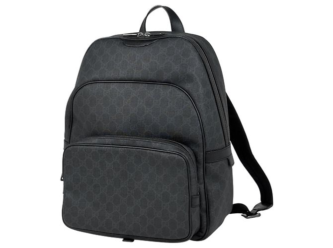 Mochila Gucci estampado GG negro