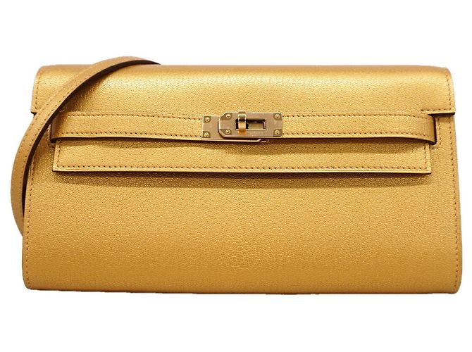 Hermès Kelly Wallet Long To Go D'oro